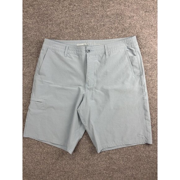 O'Neill Shorts Mens 38 Light Gray Hybrid Walkshorts Hyperdry Quick-Dry Stretch - Picture 1 of 6